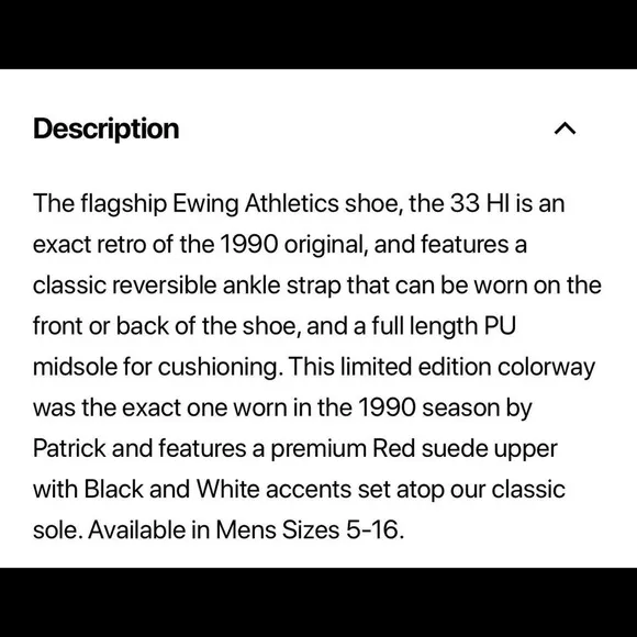 Red Ewing 33 Sneakers