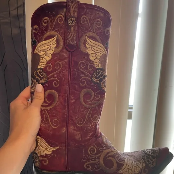 Red Old Gringo Western Lace Cowboy Boots