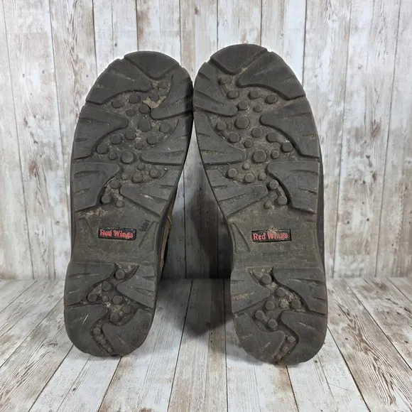 Red Wing Waterproof Work Boots Steel Toe EH Safety Brown Leather 11.5