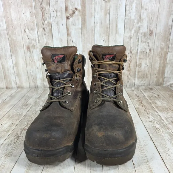 Red Wing Waterproof Work Boots Steel Toe EH Safety Brown Leather 11.5