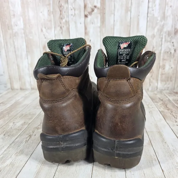 Red Wing Waterproof Work Boots Steel Toe EH Safety Brown Leather 11.5