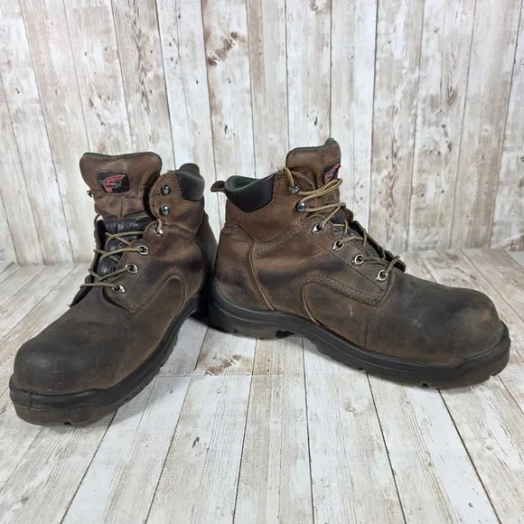 Red Wing Waterproof Work Boots Steel Toe EH Safety Brown Leather 11.5