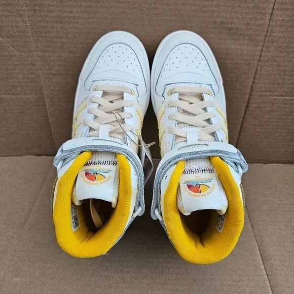 Reebok Forum Mid Athletic Basketball Sneakers White Yellow Womens Size 7