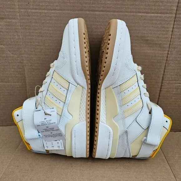 Reebok Forum Mid Athletic Basketball Sneakers White Yellow Womens Size 7