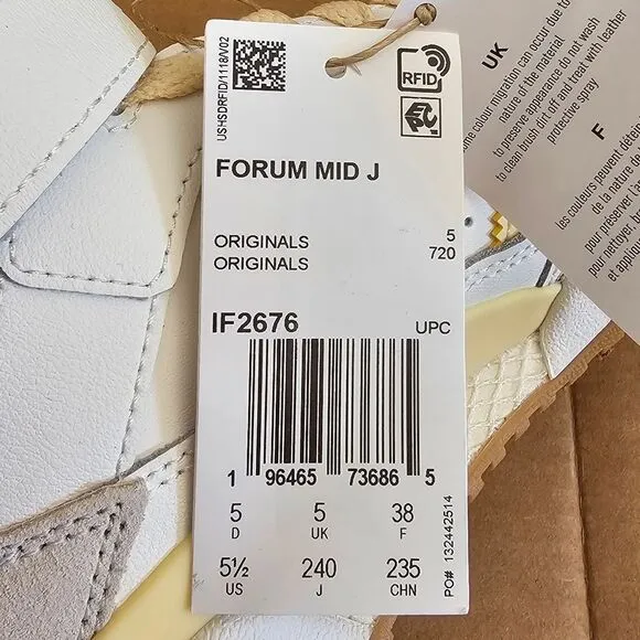 Reebok Forum Mid Athletic Basketball Sneakers White Yellow Womens Size 7
