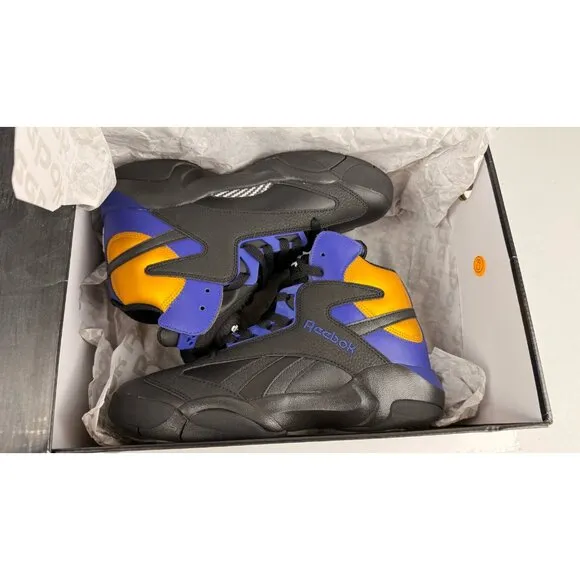 Reebok Mens Shaq Attaq &quot;Los Angeles Lakers&quot; Basketball Sneakers - US 8.5 GY7127