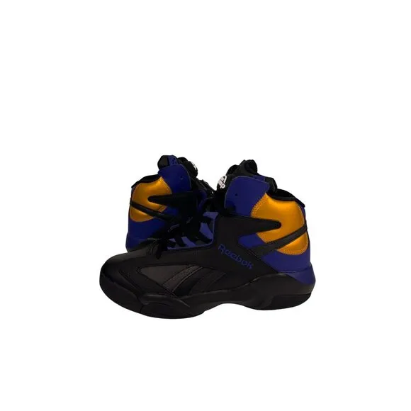 Reebok Mens Shaq Attaq &quot;Los Angeles Lakers&quot; Basketball Sneakers - US 8.5 GY7127