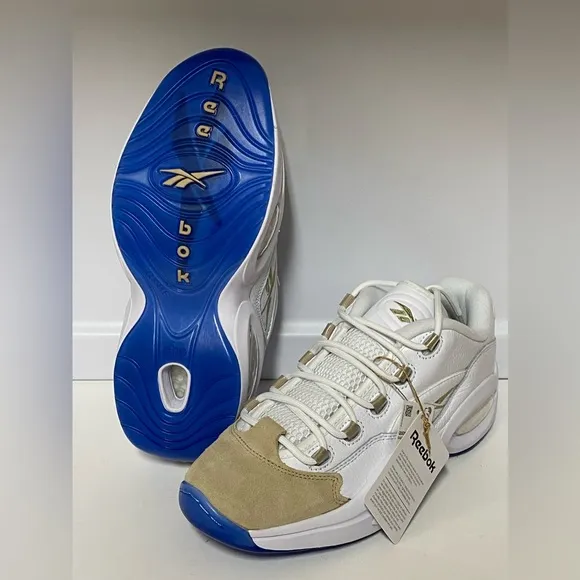 Reebok Question Low Oatmeal Shoes Sneaker Size 10 DS ALLEN INVERSION REEBOK 1999
