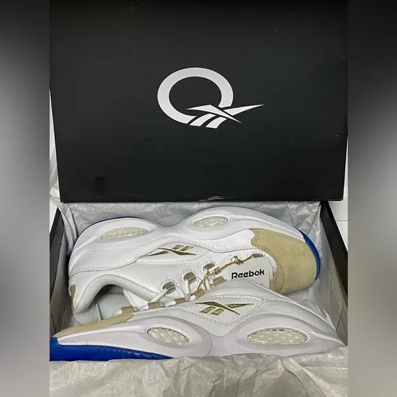 Reebok Question Low Oatmeal Shoes Sneaker Size 10 DS ALLEN INVERSION REEBOK 1999