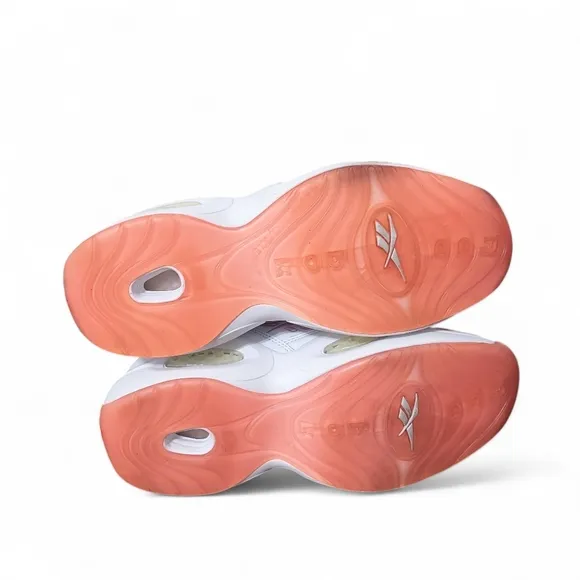 Reebok Question Mid Pink White Allen Iverson Basketball Sneakers Men's Size 10.5