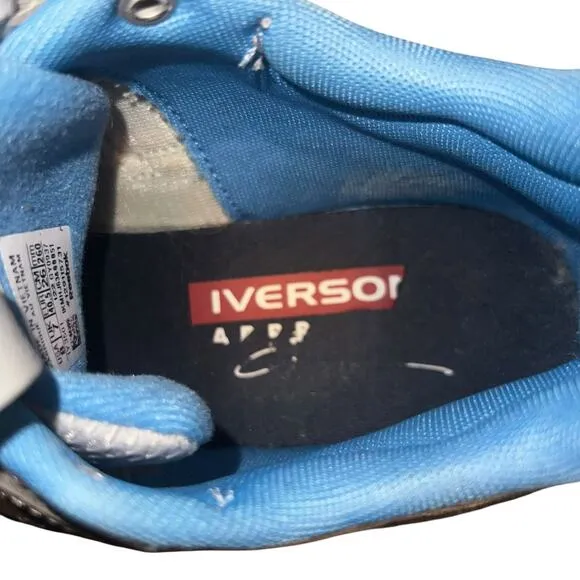 Reebok Solution Mid Blue Gray White Allen Iverson Mens Basketball Sneakers sz 8