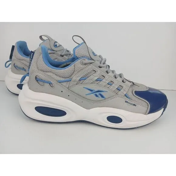 Reebok Solution  Blue Gray White Allen Iverson Basketball Sneakers Men's Sz 9.5