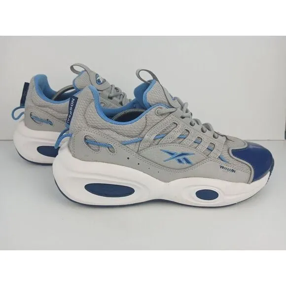 Reebok Solution  Blue Gray White Allen Iverson Basketball Sneakers Men's Sz 9.5