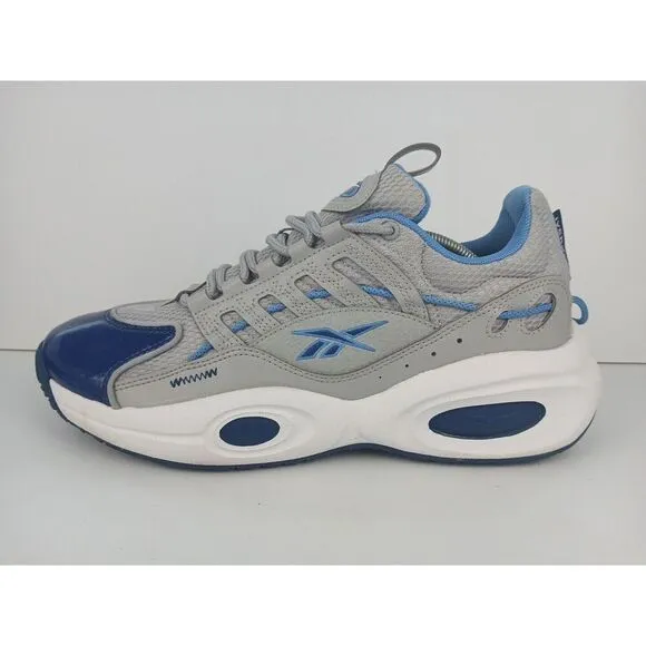 Reebok Solution  Blue Gray White Allen Iverson Basketball Sneakers Men's Sz 9.5
