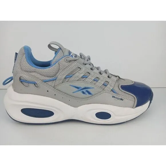 Reebok Solution  Blue Gray White Allen Iverson Basketball Sneakers Men's Sz 9.5