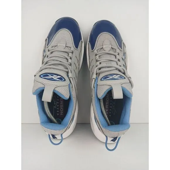 Reebok Solution  Blue Gray White Allen Iverson Basketball Sneakers Men's Sz 9.5