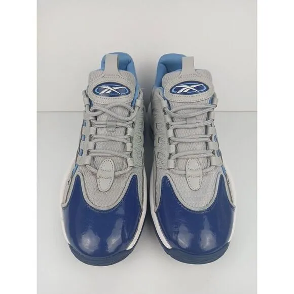 Reebok Solution  Blue Gray White Allen Iverson Basketball Sneakers Men's Sz 9.5