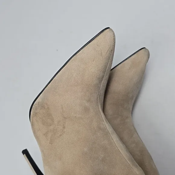 Reiss Ashton Suede Pointed Toe Buckle Stiletto Heeled Boots Women's Size  8