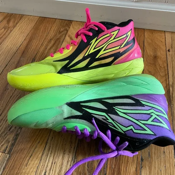 Rick &amp; Morty Puma melo 2.0 mismatched basketball sneakers size 7.5