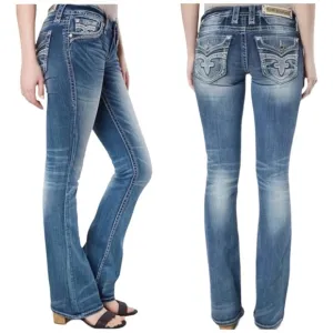Rock Revival Jeans Beliss Boot Size 27 McBling 2000s Y2K