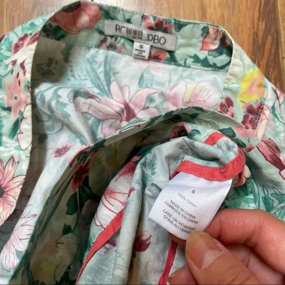 Ronny Kobo Puffsleeve Floral Meritti Dress Size S