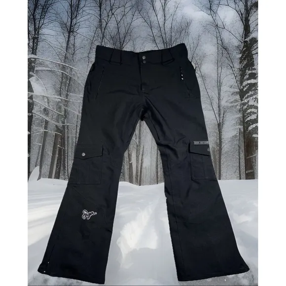 SAGA Outerwear Pants Women's M Black Snowboard/Ski Bottoms Fatigue 2L Series EUC