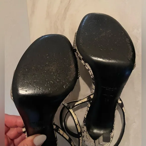 Saint Laurent Jane 110 Black&amp;White Sandals sz 8