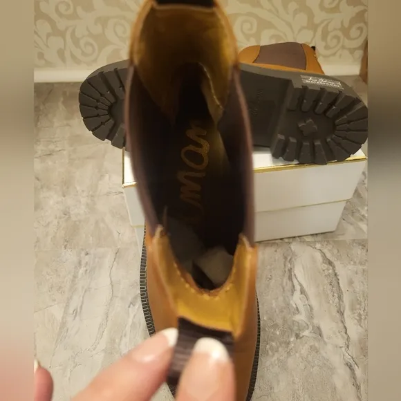 Sam Edelman Brown Ankle Boots with Chunky Sole