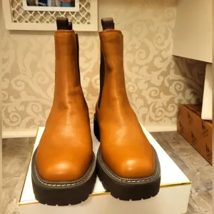 Sam Edelman Brown Ankle Boots with Chunky Sole