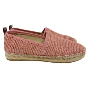 Sam Edelman Espadrille Flats Slip-On Khloe Loafers Knit Pink Gold