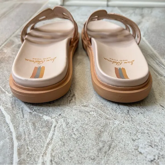 Sam Edelman EUC Women's Valeri Leather Signature Cutout Slide Sandals, Size 8.5