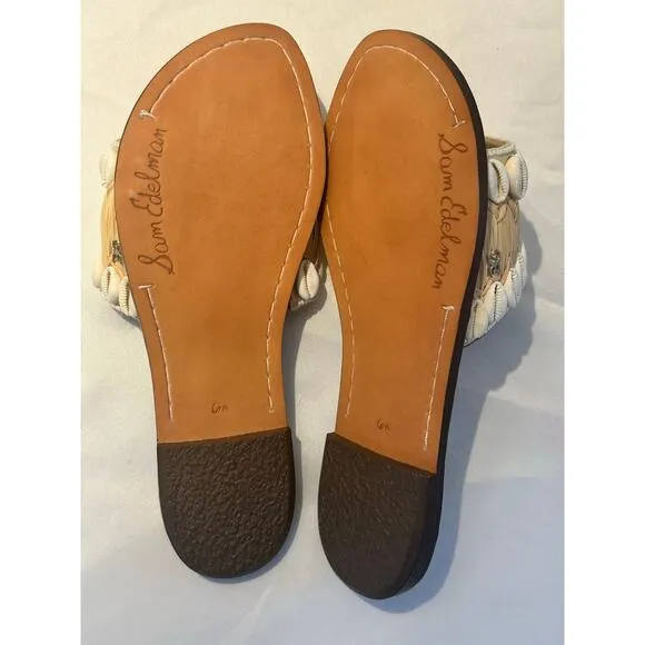 Sam Edelman Gale Sandals Size 6.5 NWOT shells Women slide
