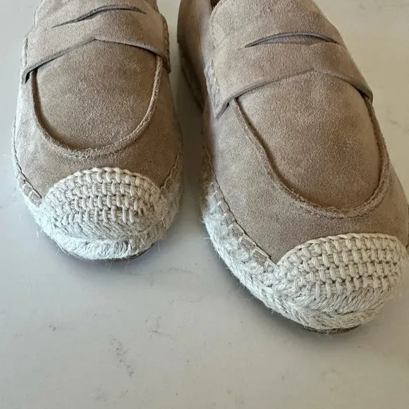 Sam Edelman Kai Suede Espadrille inspired Loafers in Tuscan Tan Size: 5