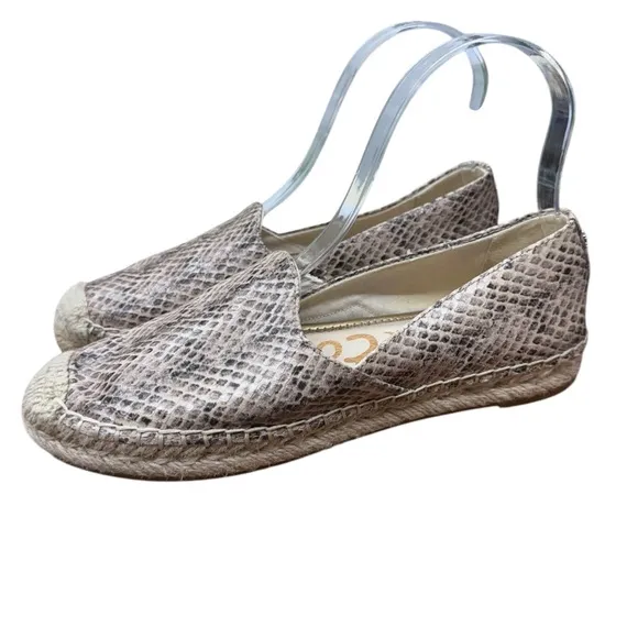Sam Edelman Kesia Slip On Espadrille Loafers Animal Print Size 6.5