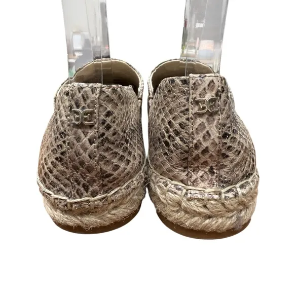 Sam Edelman Kesia Slip On Espadrille Loafers Animal Print Size 6.5