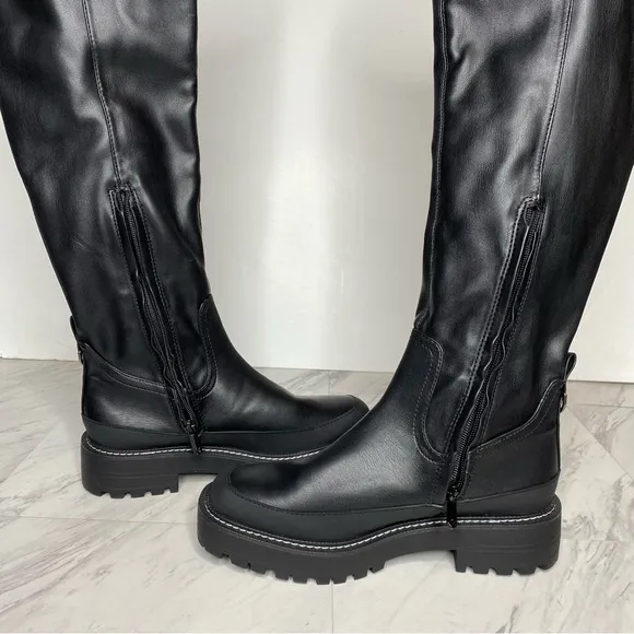 Sam Edelman Lerue Lug Sole Faux Leather Boot 9 1/2 M