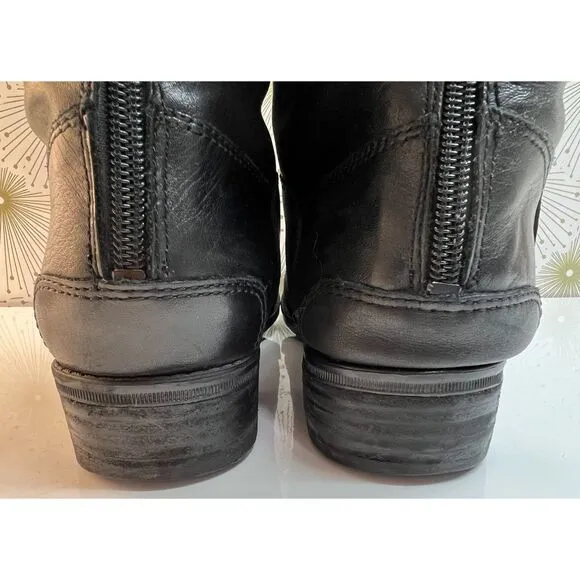 Sam Edelman Penny black leather riding boots.