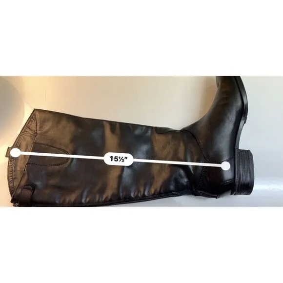 Sam Edelman Penny black leather riding boots.
