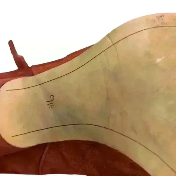 Sam Edelman Western Inspired Red Suede Niomi Pull On Ankle Boots Size 9.5​