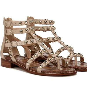 Sam Edelman • Women’s Estella Studded Gladiator Sandal • Size 8.5 • Sandshell •