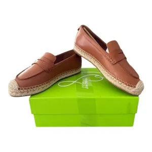 Sam Edelman Espadrille Flat Leather Loafers KAI Saddle Women’s Size 7 M Brown