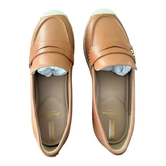 Sam Edelman Espadrille Flat Leather Loafers KAI Saddle Women’s Size 7 M Brown