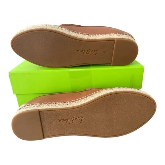 Sam Edelman Espadrille Flat Leather Loafers KAI Saddle Women’s Size 7 M Brown