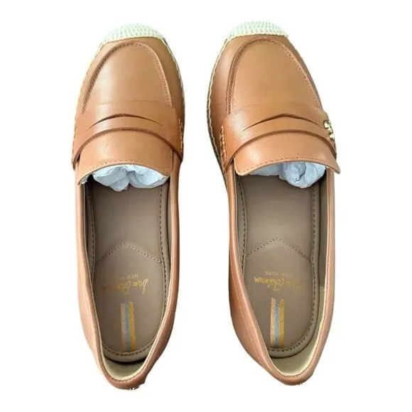 Sam Edelman Espadrille Flat Leather Loafers KAI Saddle Women’s Size 7 M Brown