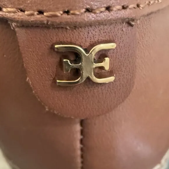 Sam Edelman Espadrille Flat Leather Loafers KAI Saddle Women’s Size 7 M Brown