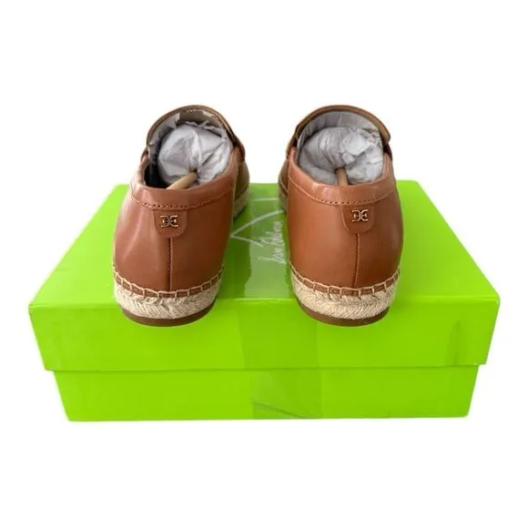 Sam Edelman Espadrille Flat Leather Loafers KAI Saddle Women’s Size 7 M Brown