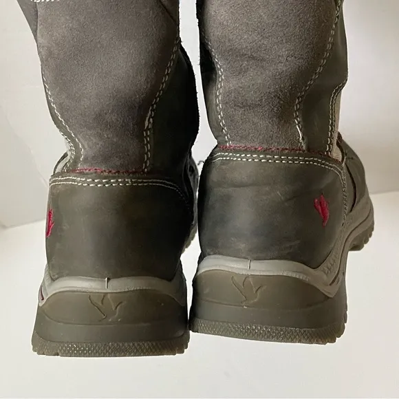 Santana Canada Morella Gray Winter Boots Mid Calf Waterproof Faux Fur Size 8