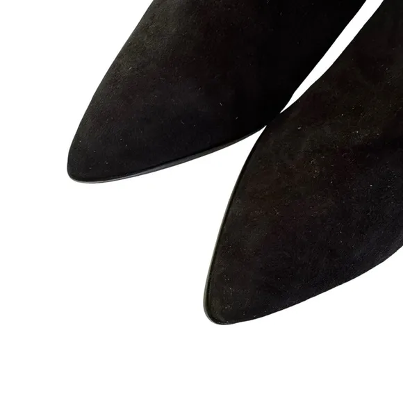 SCHUTZ Ashlee Block Heel Slouchy Suede Boots Black Size 8.5