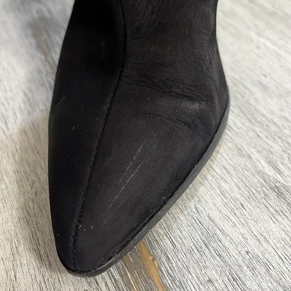 SCHUTZ Black Suede Knee High Boots with Pointed Toe size 7.5B