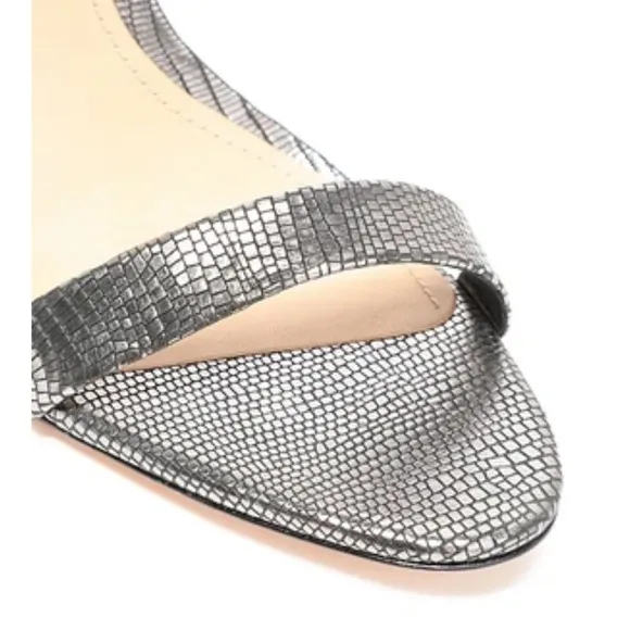 Schutz Mirrored Leather Sandals